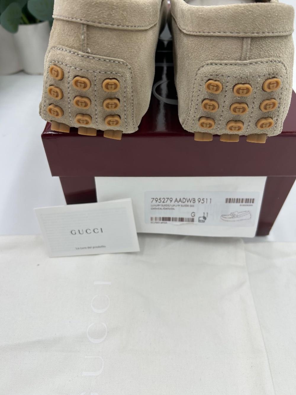 *************Men’s Gucci GG suede Driver loafers. Size 11.(fits 12 US.) - Picture 8 of 11
